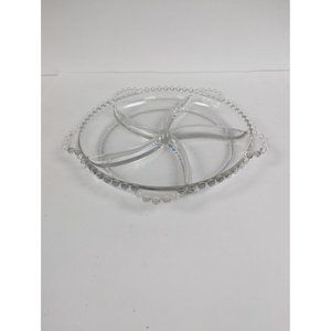 Imperial Glass Candlewick Clear 5 Part Divided Relish Dish 11" Vintage